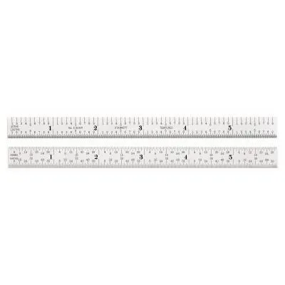 L.S. Starrett Steel Rules, 6 in, 5R, Steel, Full-Flexible, 51347