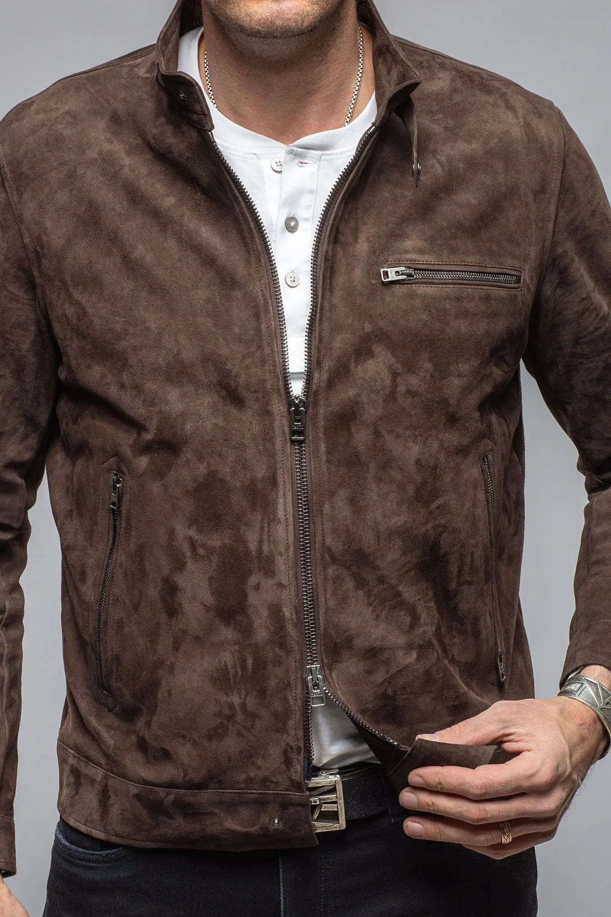 Lunazul Biker Blouson In Brown