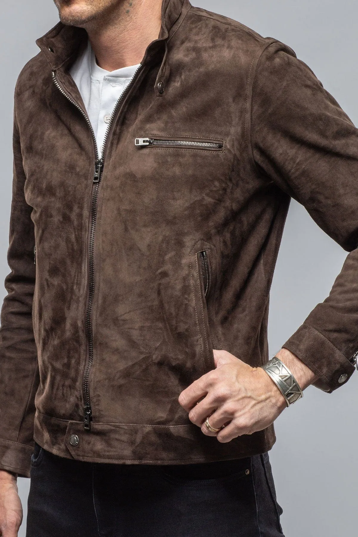Lunazul Biker Blouson In Brown