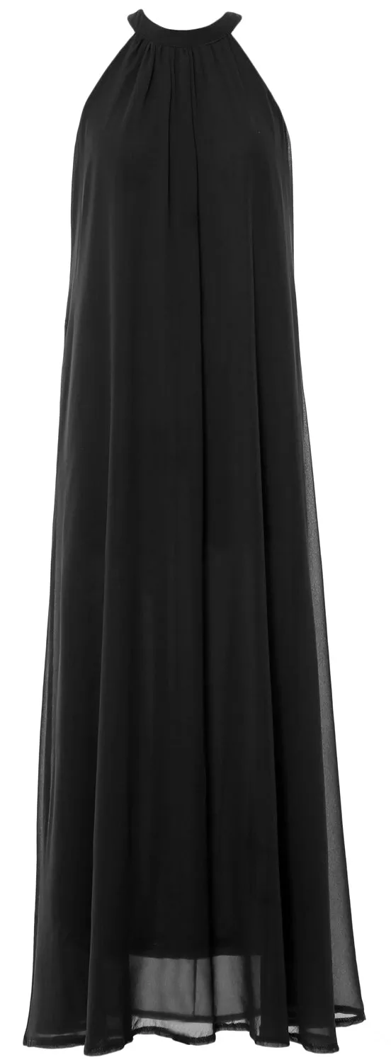 MACloth Women Halter Chiffon Long Wedding Party Bridesmaid Dresses Mother