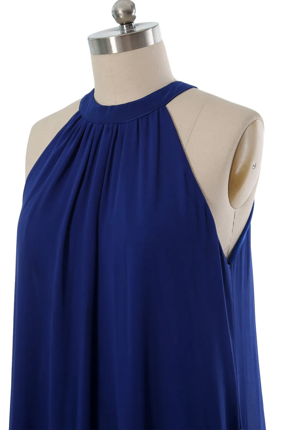 MACloth Women Halter Chiffon Long Wedding Party Bridesmaid Dresses Mother