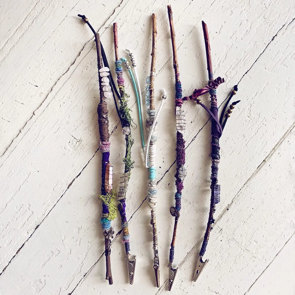 magick smoke // willow branch crystal wands