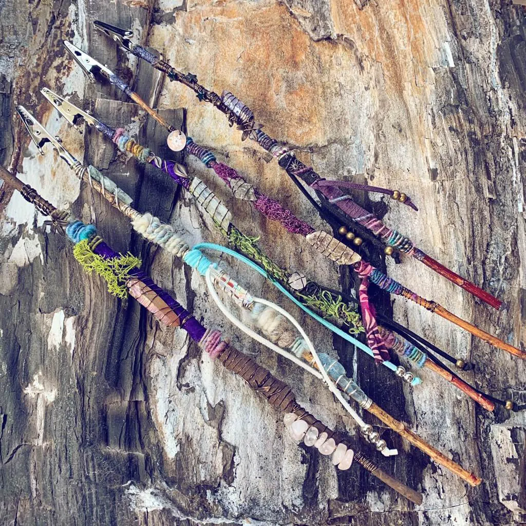 magick smoke // willow branch crystal wands