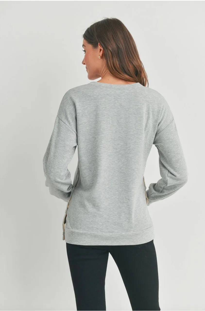 MAMA MATERN   NURSING CREWNECK