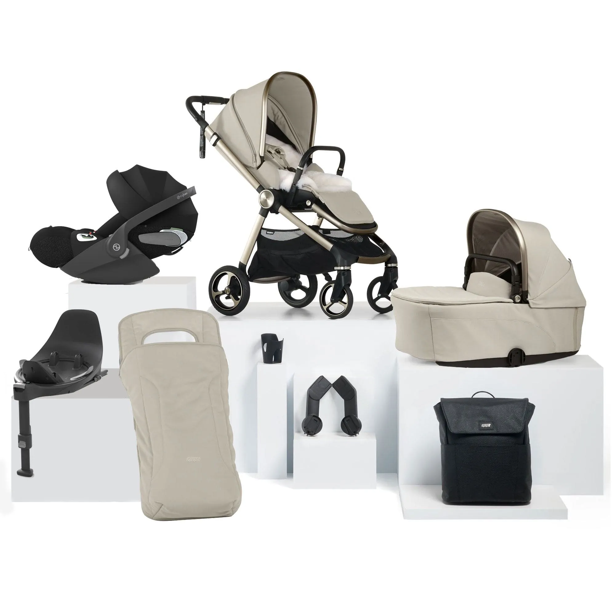 Mamas & Papas Vardo Complete Cybex Bundle - Shell