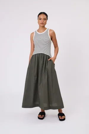 Media Maxi Dress - Cypress Stripe