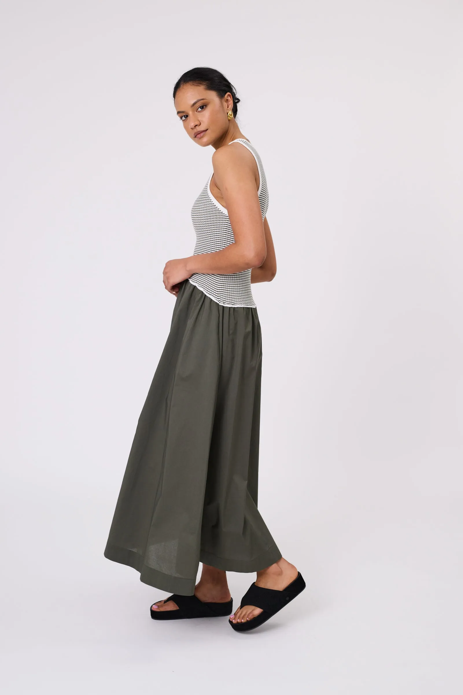 Media Maxi Dress - Cypress Stripe