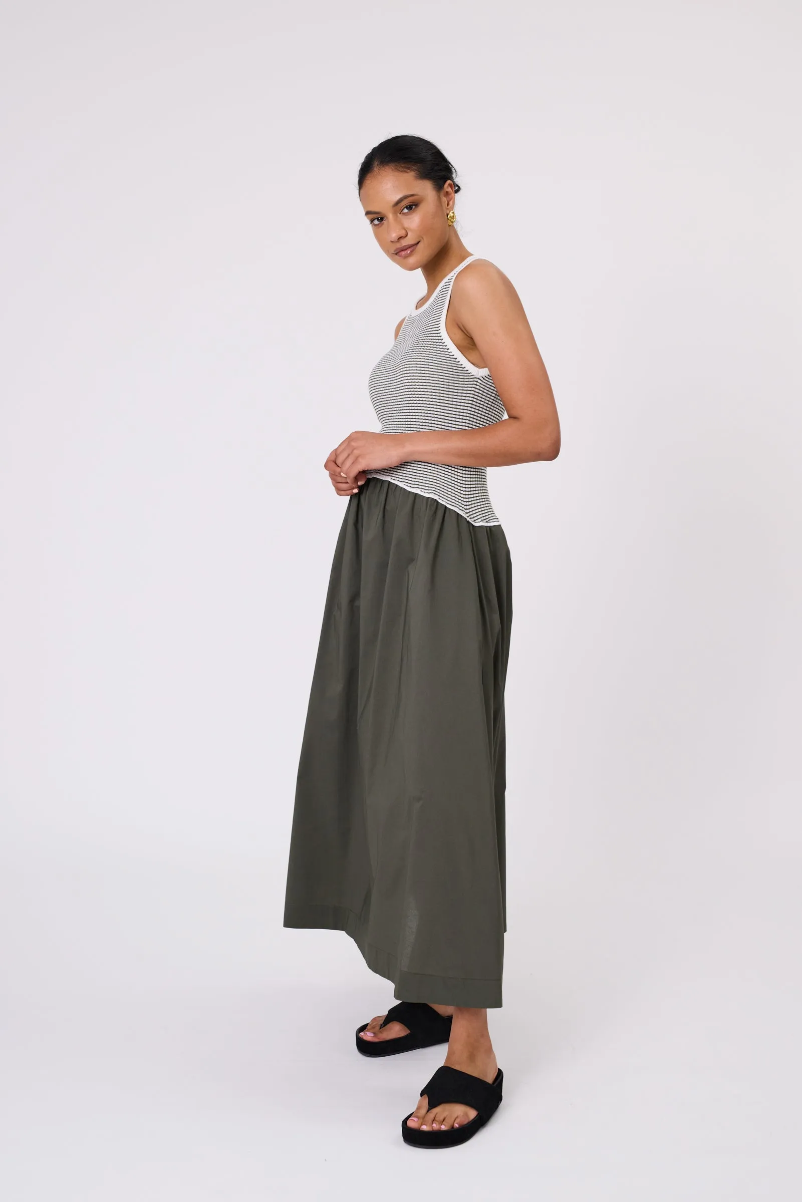 Media Maxi Dress - Cypress Stripe