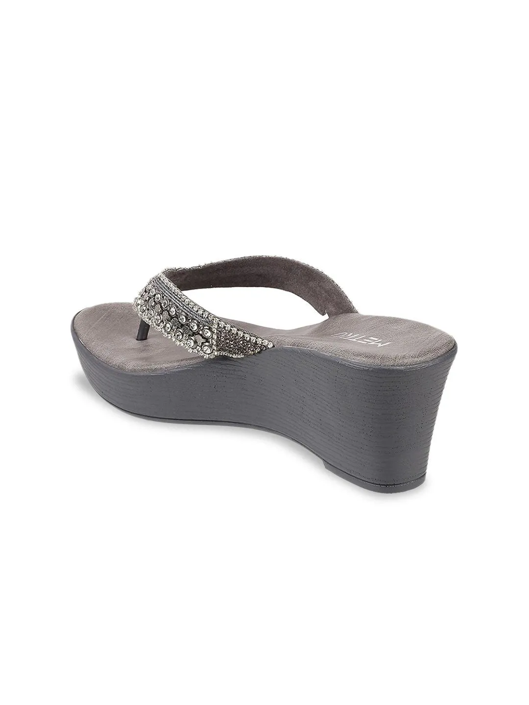 Metro Grey Wedge Sandals