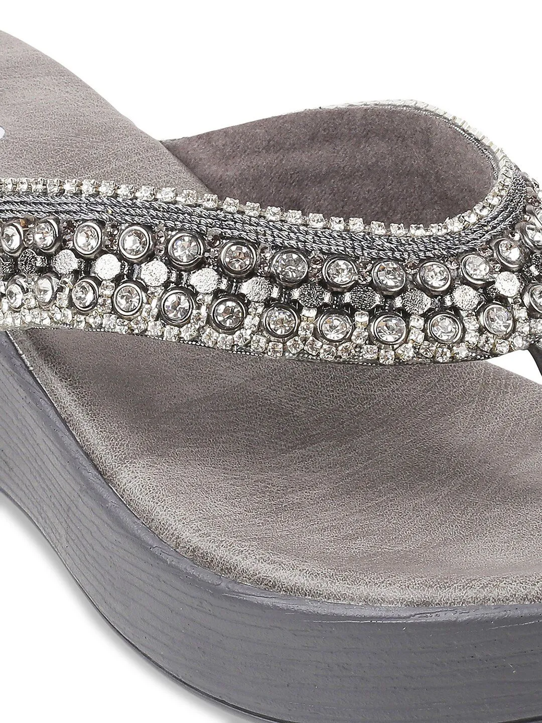 Metro Grey Wedge Sandals
