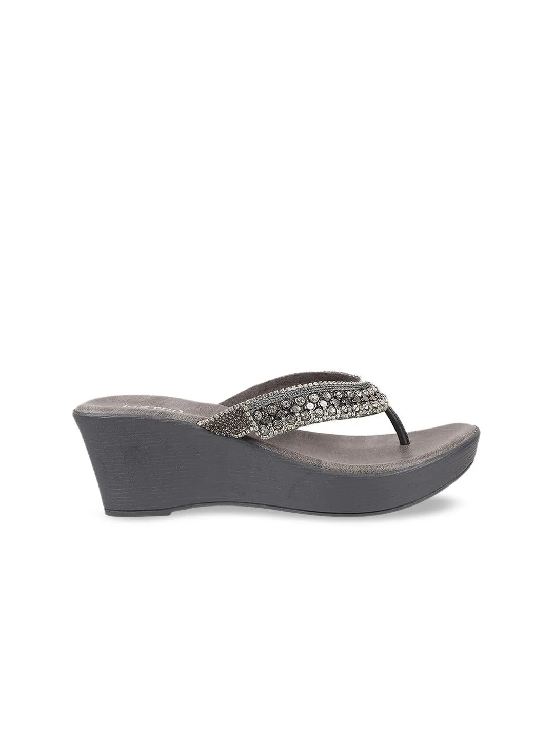 Metro Grey Wedge Sandals