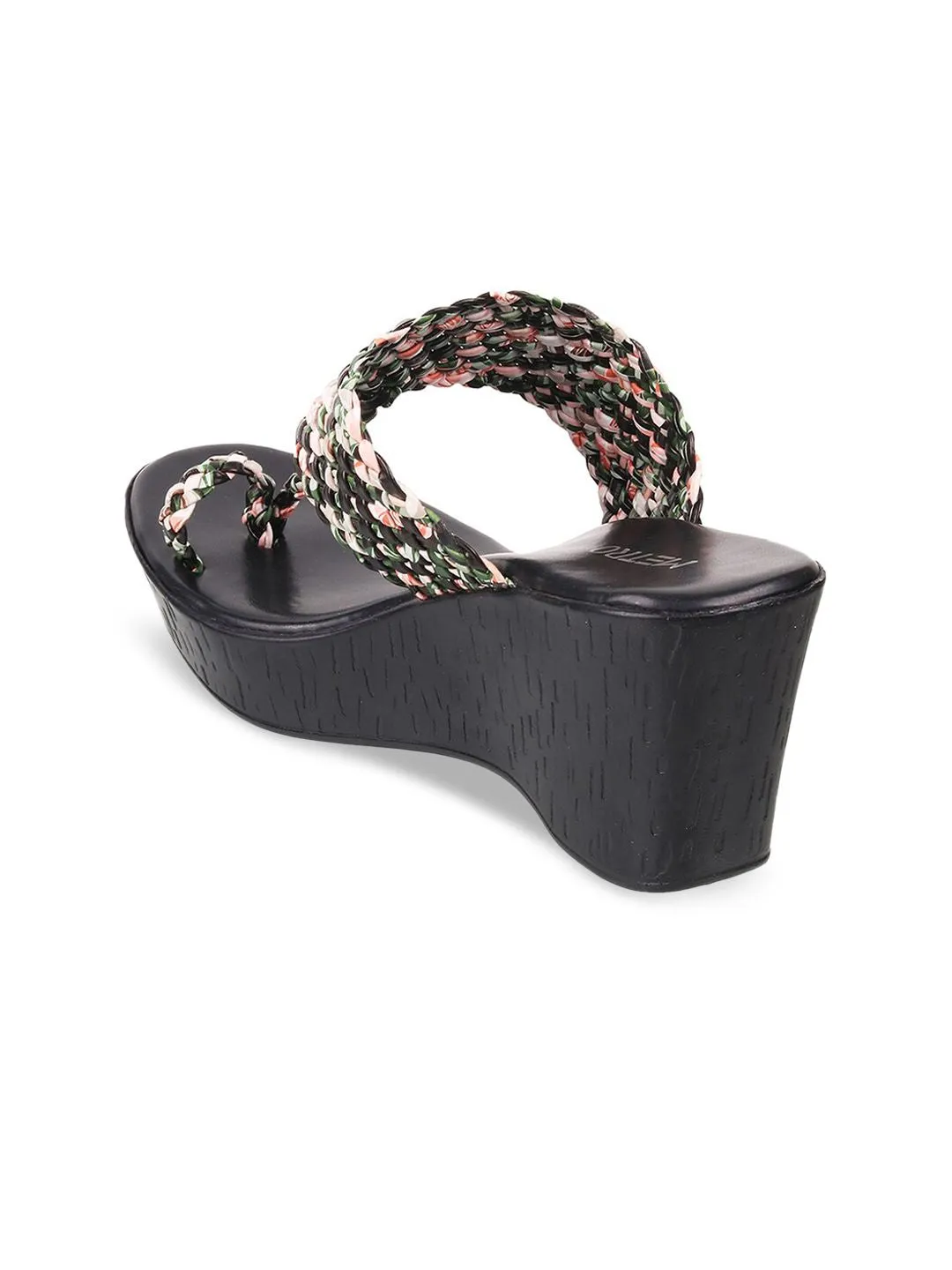 Metro Printed Round Toe Wedge Heels