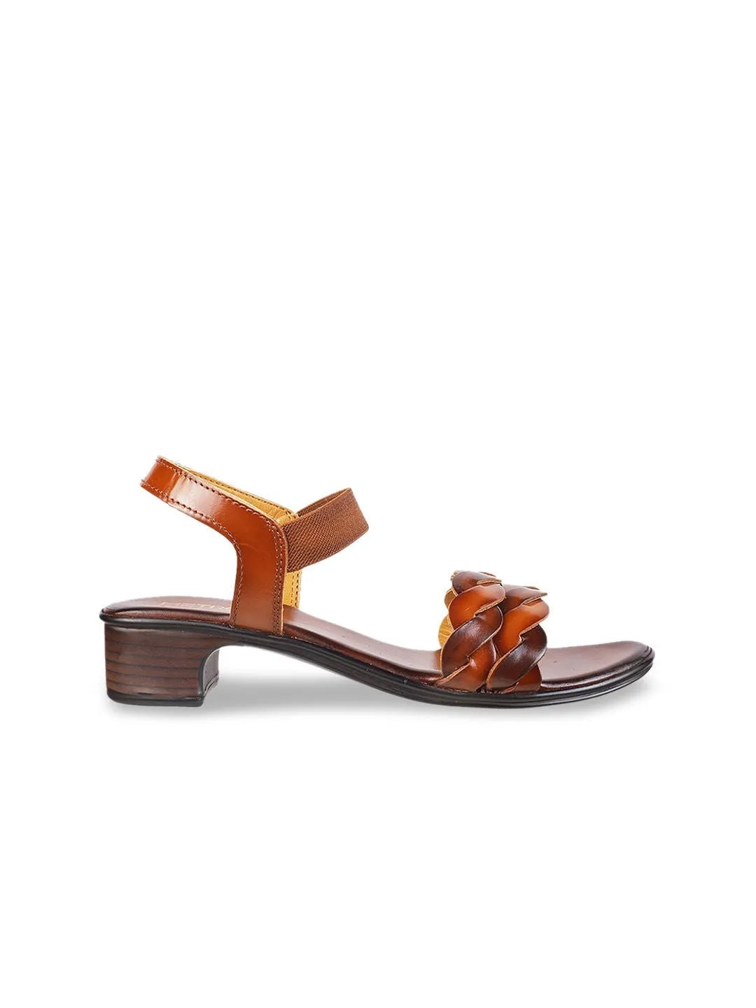 Metro Tan Leather Block Sandals