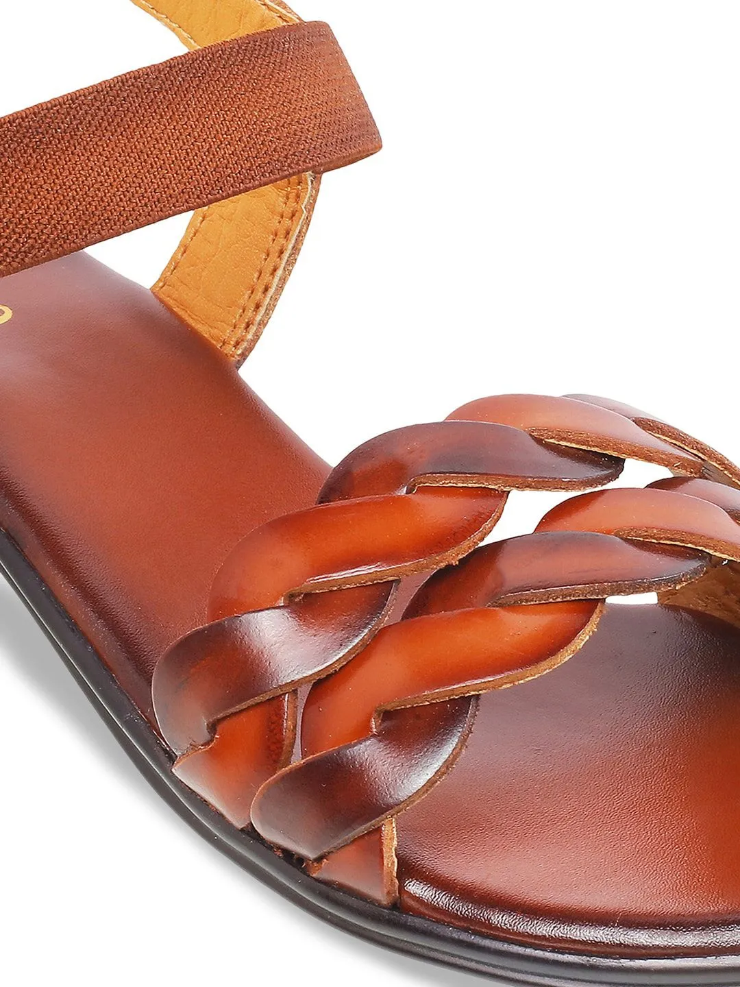 Metro Tan Leather Block Sandals