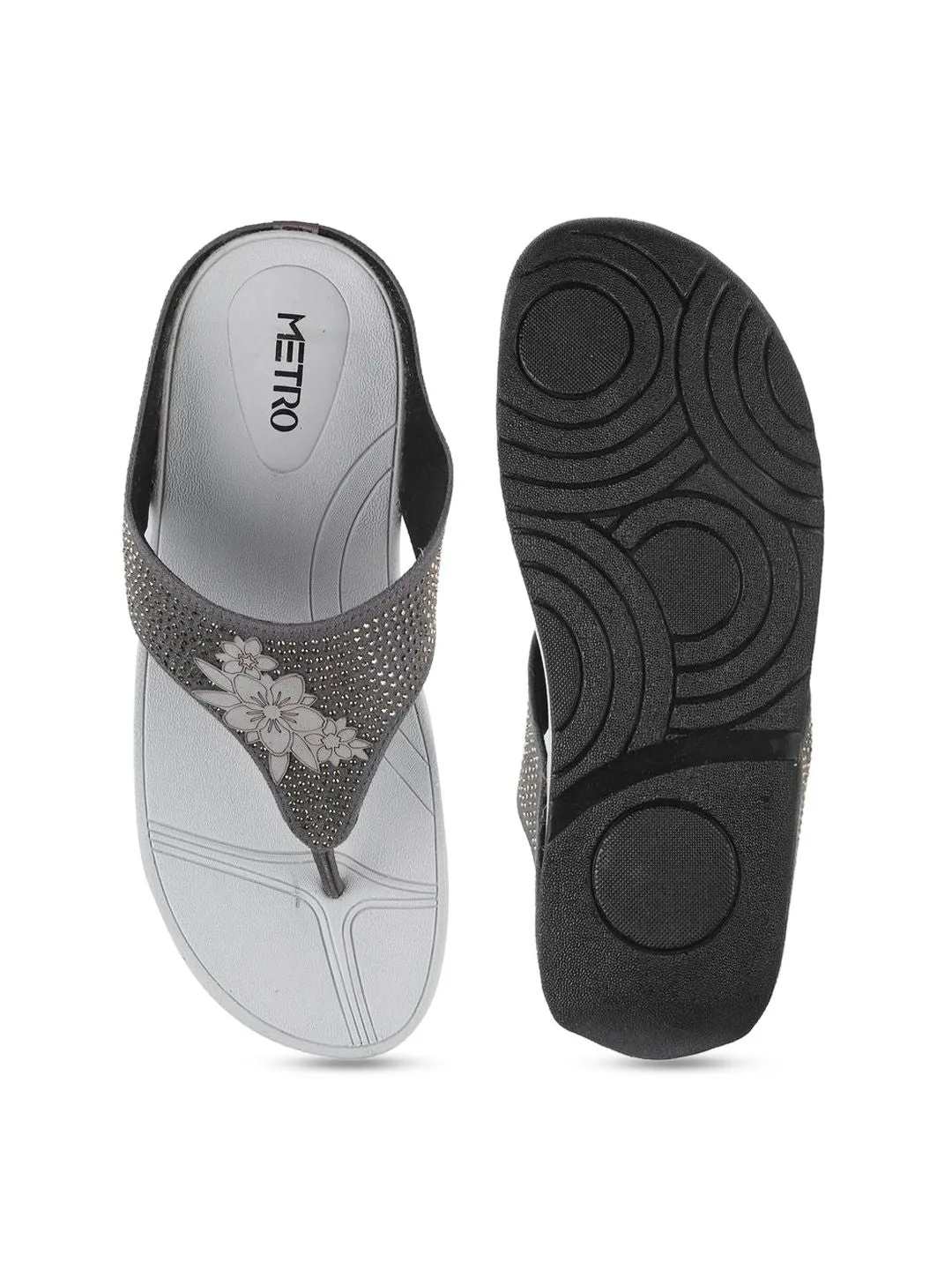 Metro Women Embellished Comfort Sandals