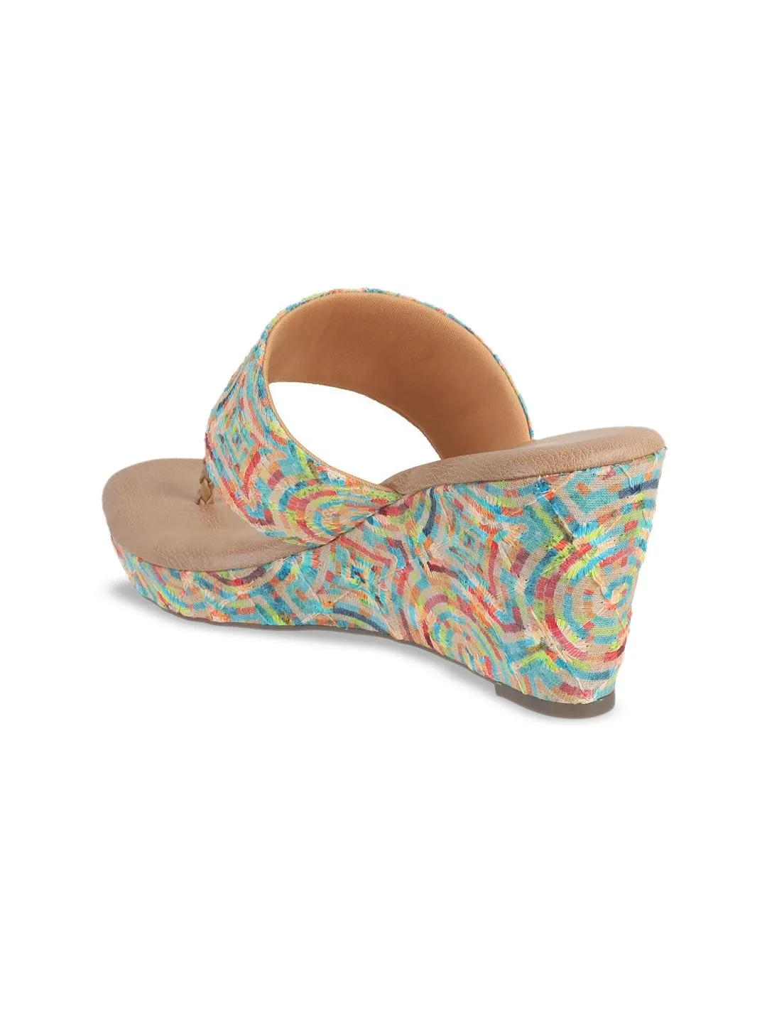Metro Women Woven Design Wedge Sandals