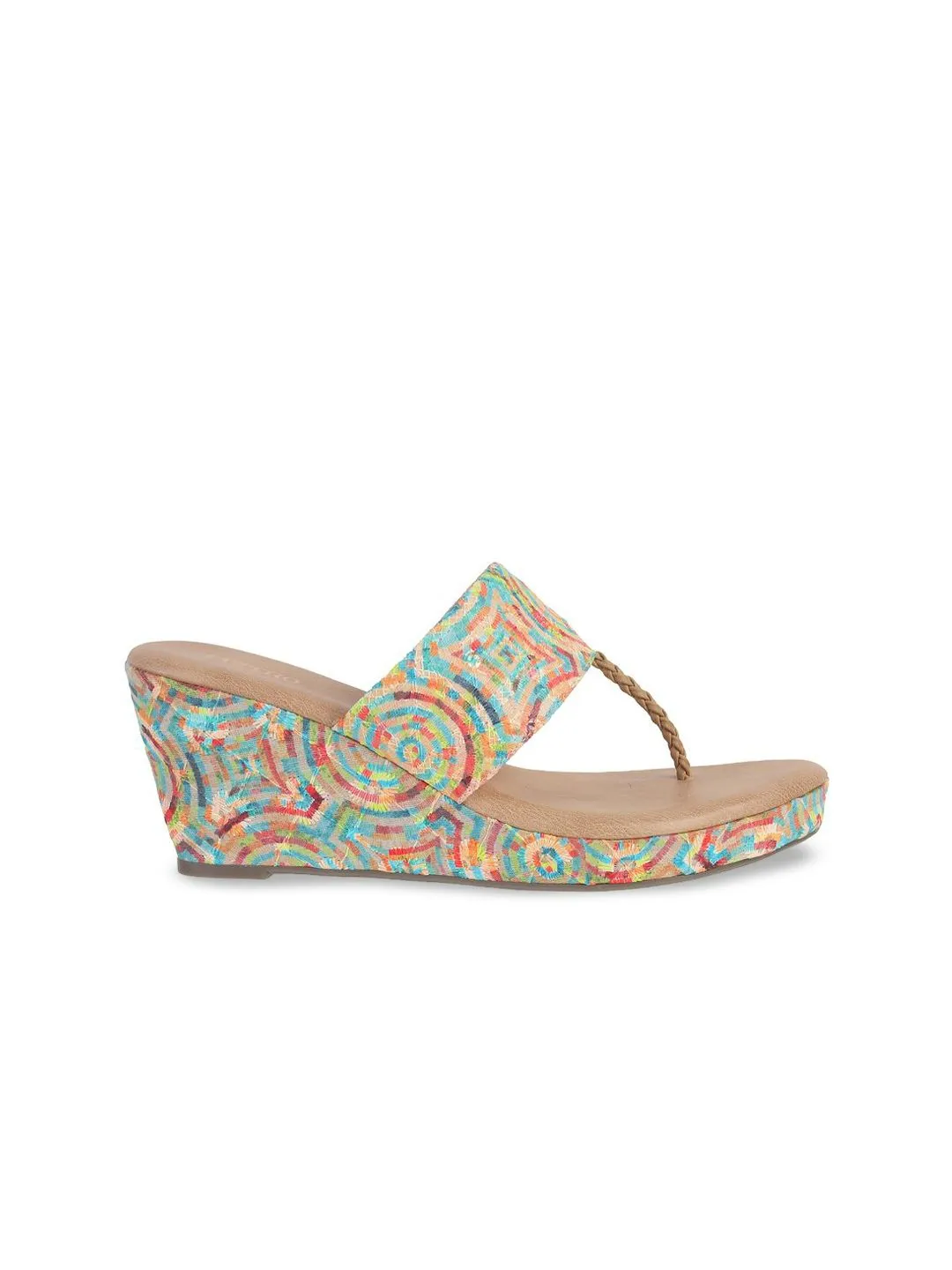 Metro Women Woven Design Wedge Sandals