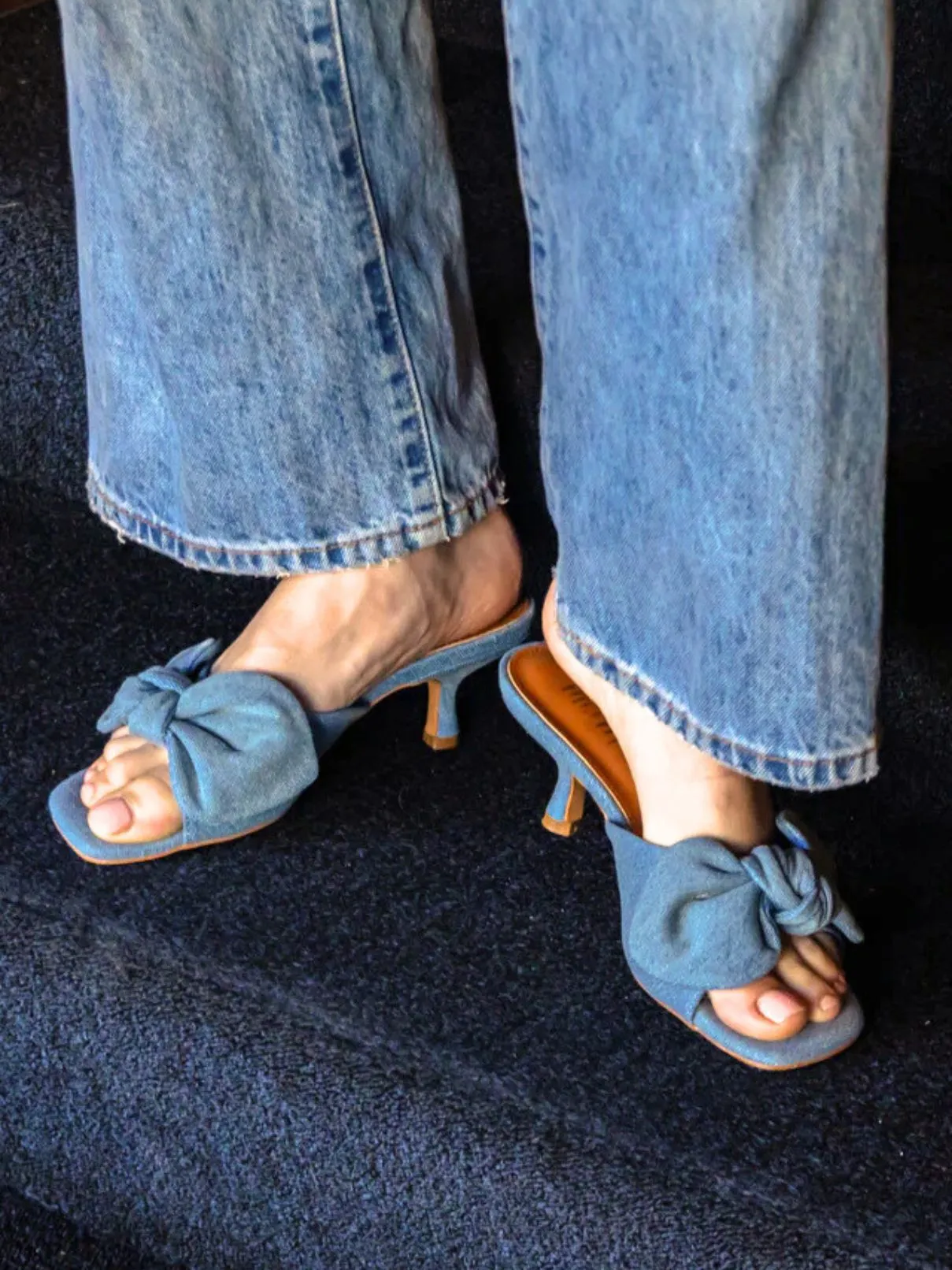 Mi.iM Shoes Hannah Kitten Heel Denim