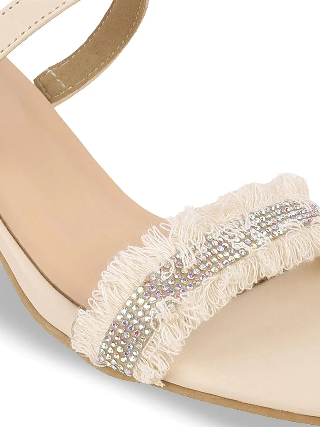 Mochi Women Embellished Open Toe Block Sandals