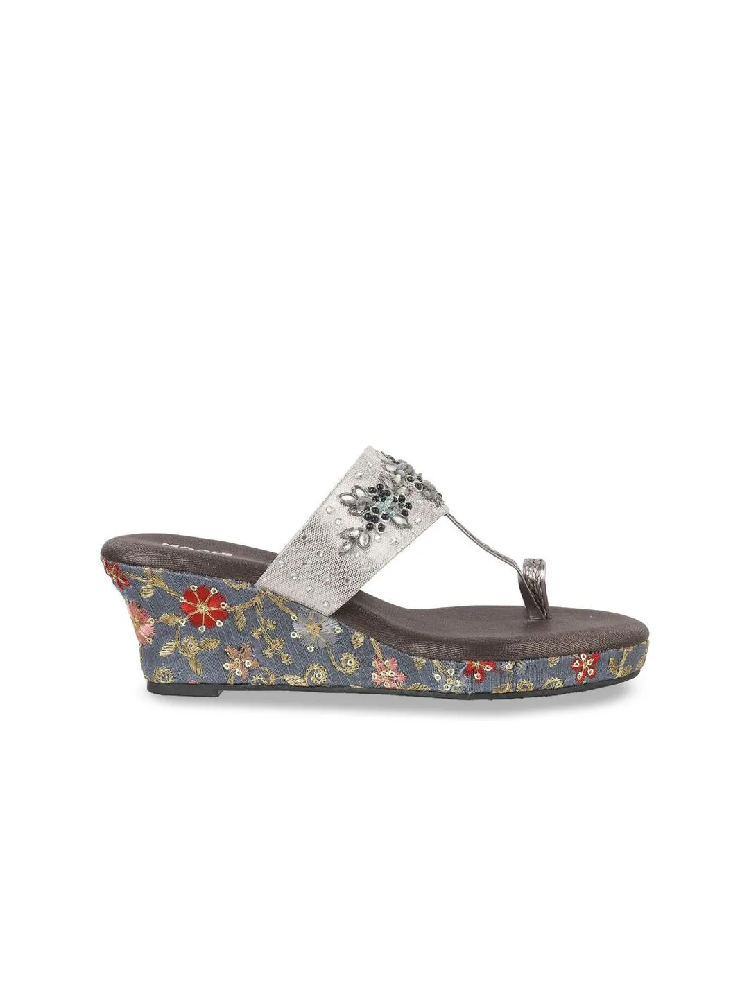 Mochi Women Embellished Wedge Heels Sandals