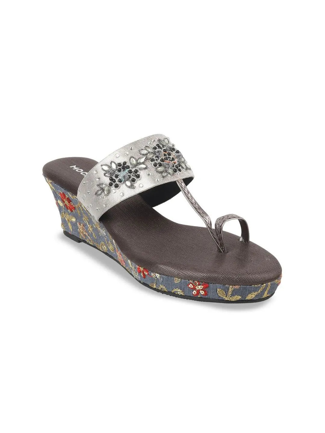 Mochi Women Embellished Wedge Heels Sandals