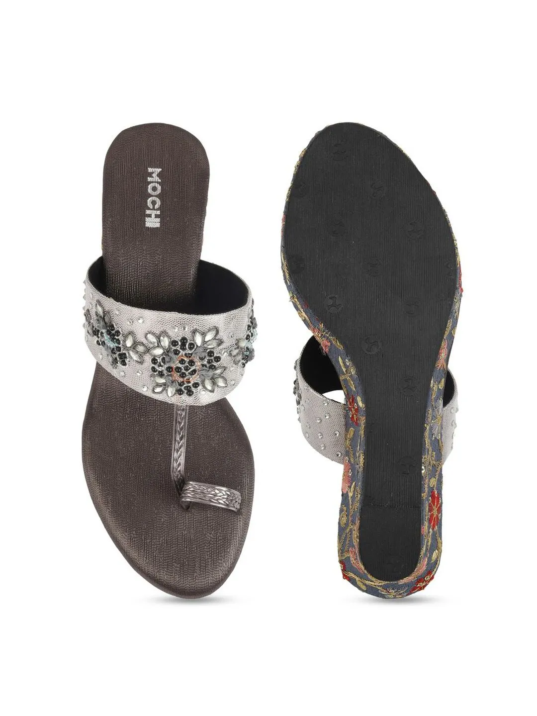 Mochi Women Embellished Wedge Heels Sandals