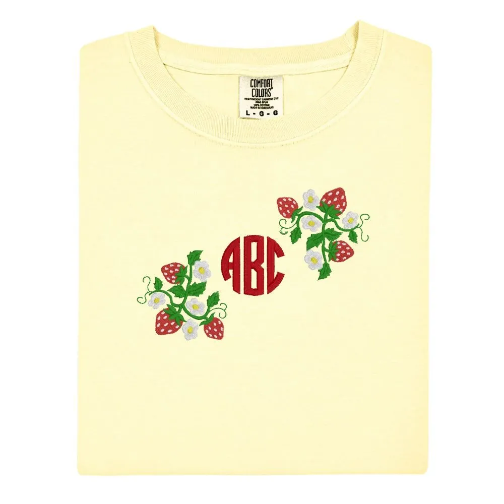 Monogrammed 'Strawberry Fields' T-Shirt