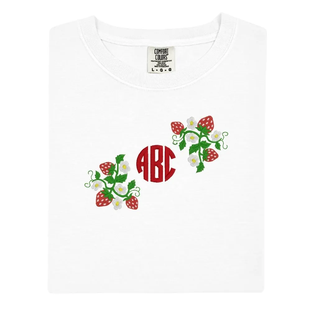 Monogrammed 'Strawberry Fields' T-Shirt