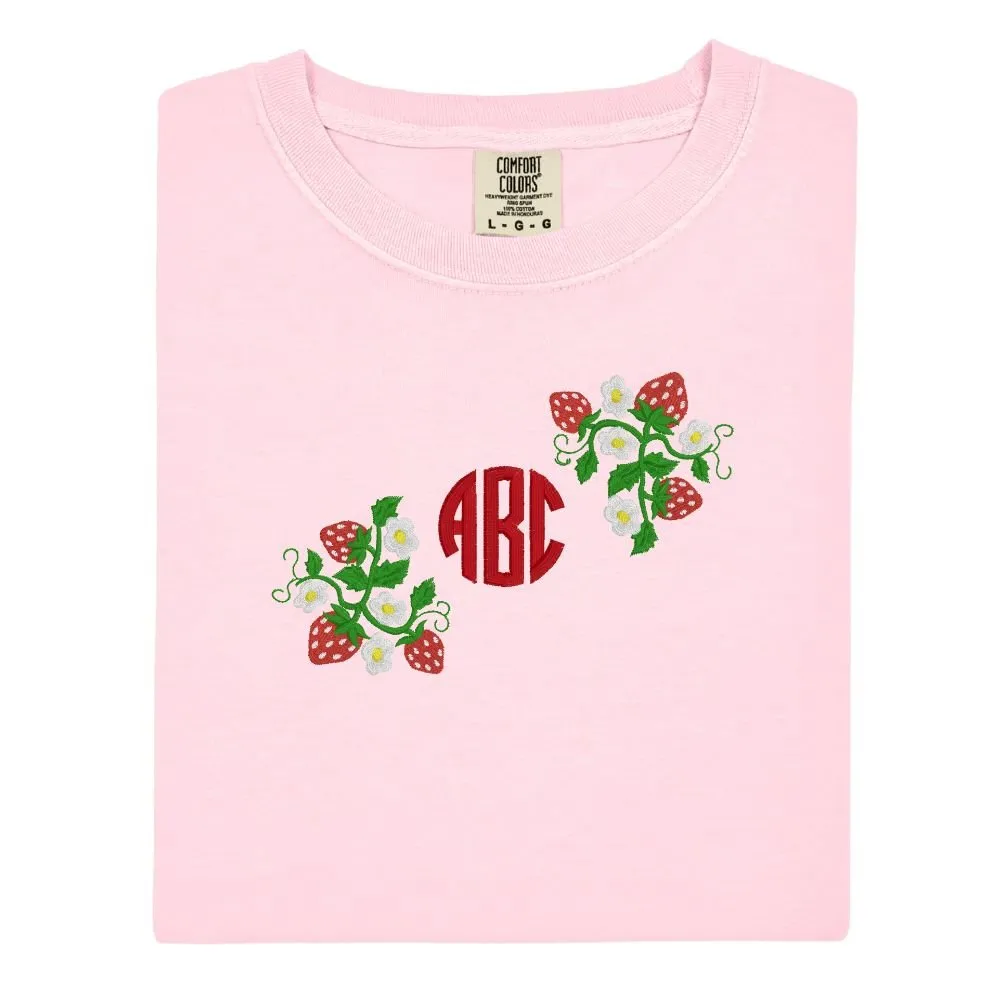 Monogrammed 'Strawberry Fields' T-Shirt