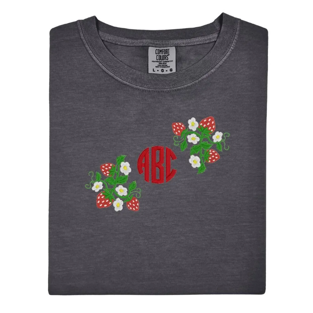 Monogrammed 'Strawberry Fields' T-Shirt