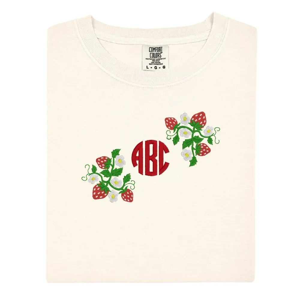 Monogrammed 'Strawberry Fields' T-Shirt