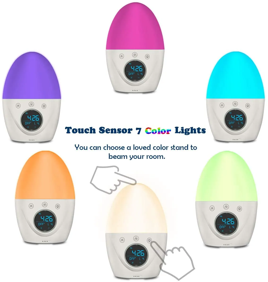 New in box! FiveHome Kids Alarm Clock, Children's Sleep Trainer, 7 Color Wake Up Light & Night Light, Sleep Timer -Teaches Child When Fine to Wake Up