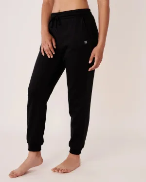 New La Vie En Rose BODY MIND SOUL Jogger Style Pants in SOLID Black, Sz M