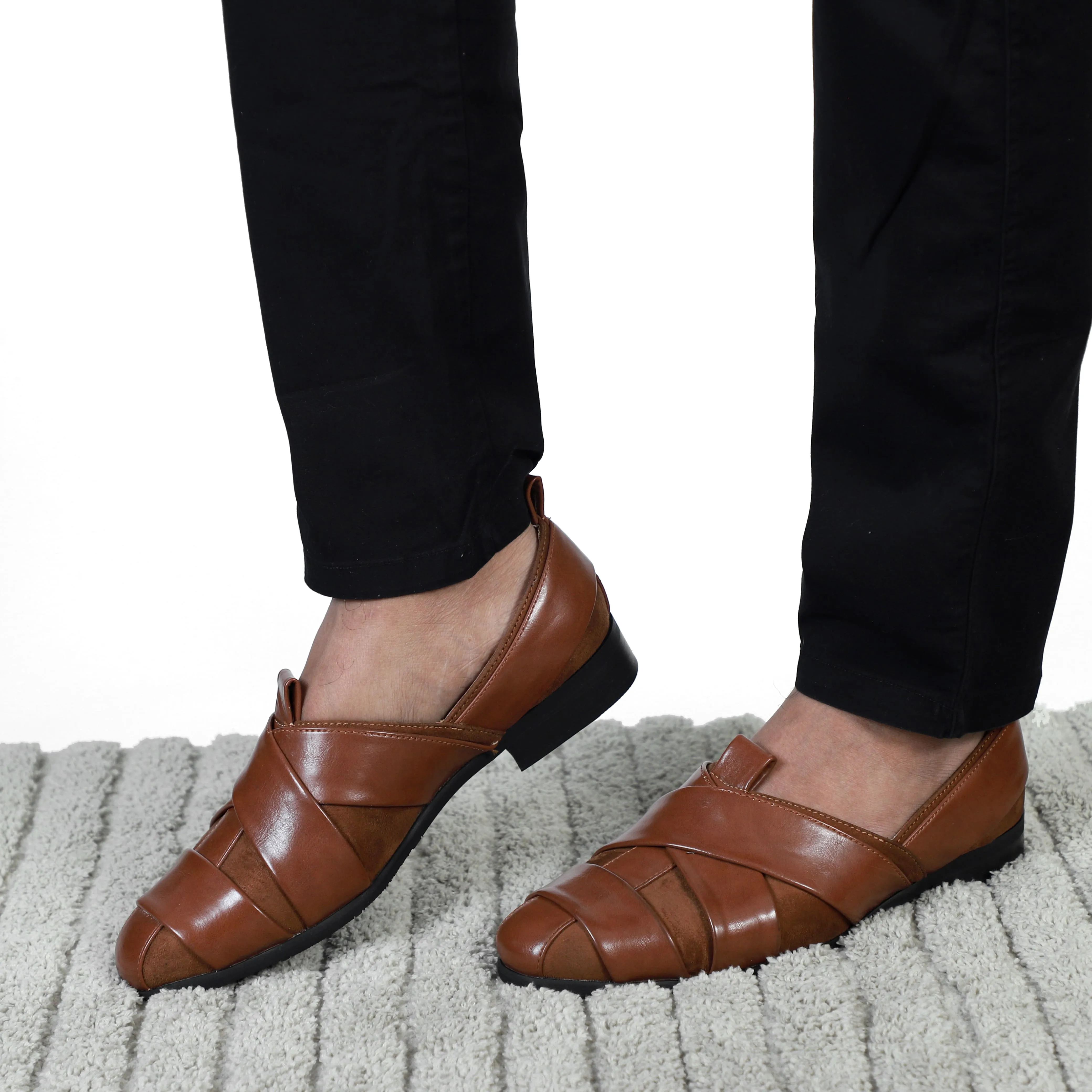 NICHE Tan Nawab Designer Sandal