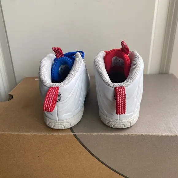 Nike Foamposite Toddler Red\ Blue Sneakers - SZ 10 C