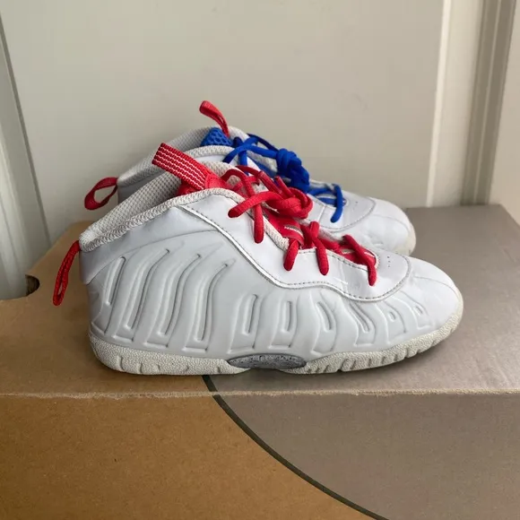 Nike Foamposite Toddler Red\ Blue Sneakers - SZ 10 C