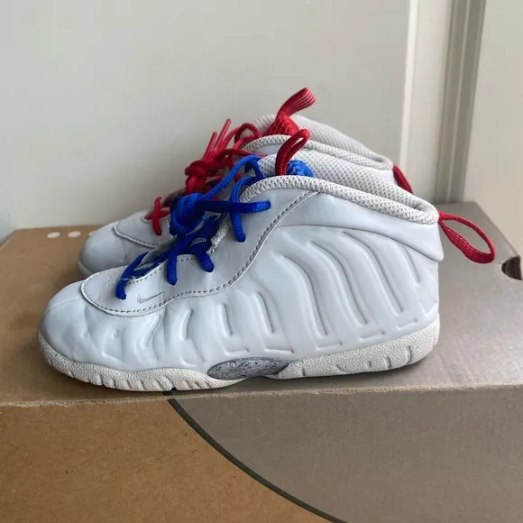 Nike Foamposite Toddler Red\ Blue Sneakers - SZ 10 C