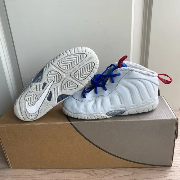 Nike Foamposite Toddler Red\ Blue Sneakers - SZ 10 C