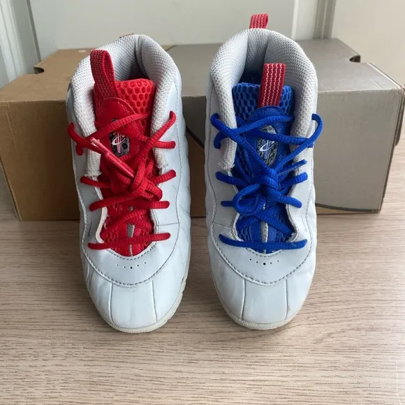 Nike Foamposite Toddler Red\ Blue Sneakers - SZ 10 C