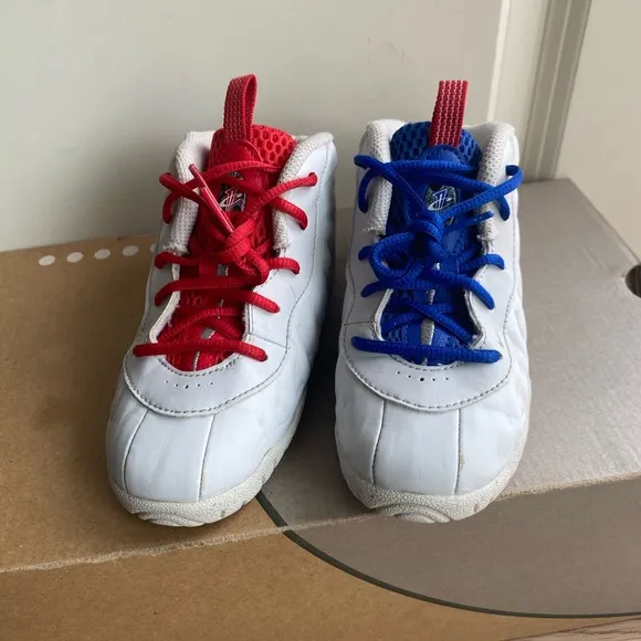 Nike Foamposite Toddler Red\ Blue Sneakers - SZ 10 C