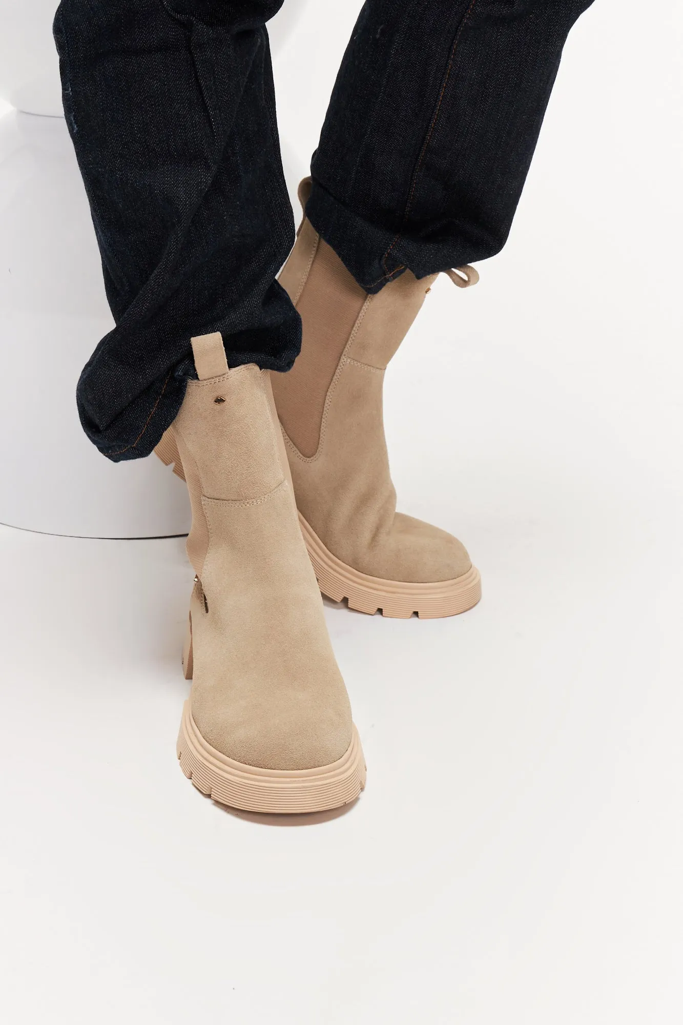 Patti-Cuir Suede Beige