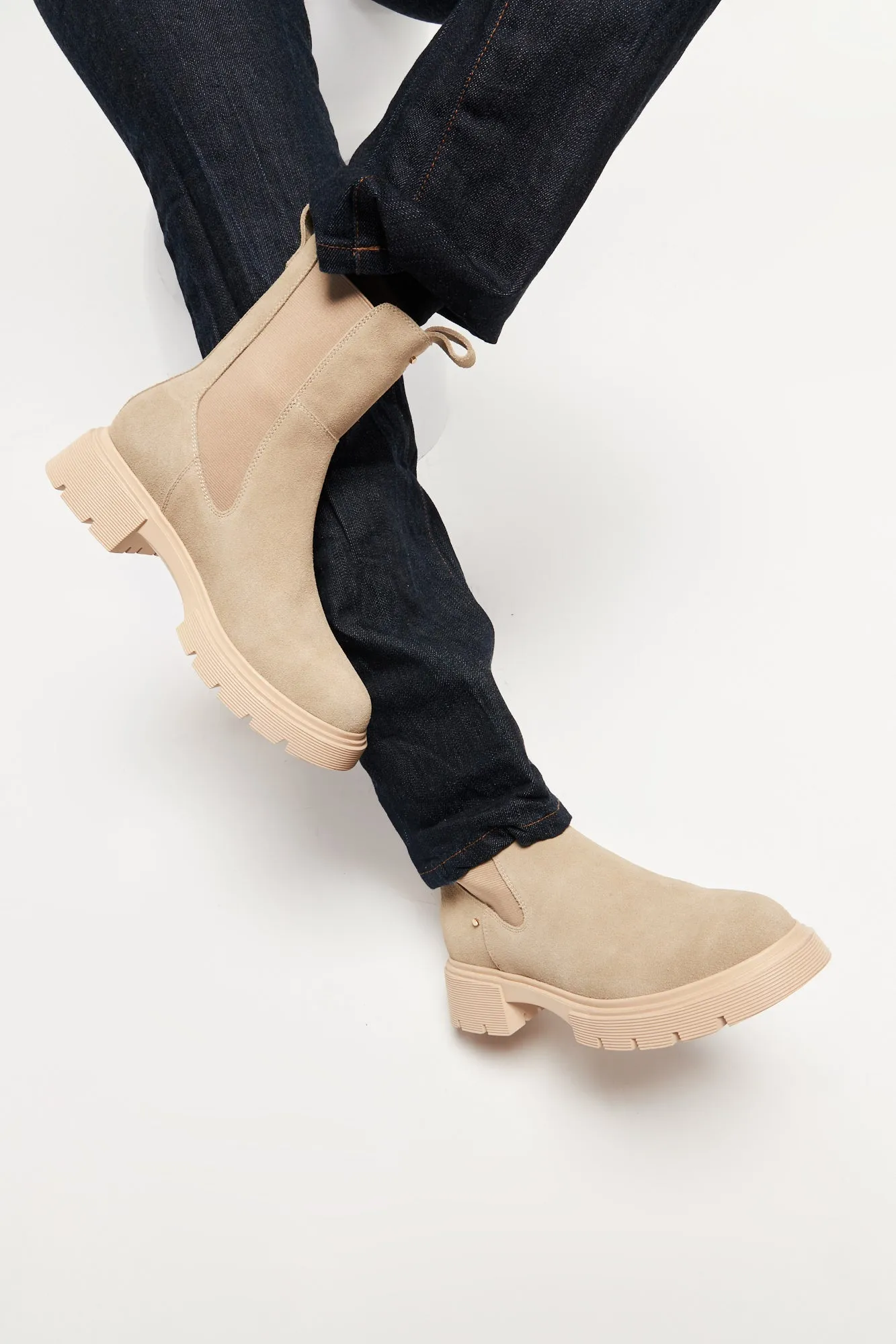 Patti-Cuir Suede Beige