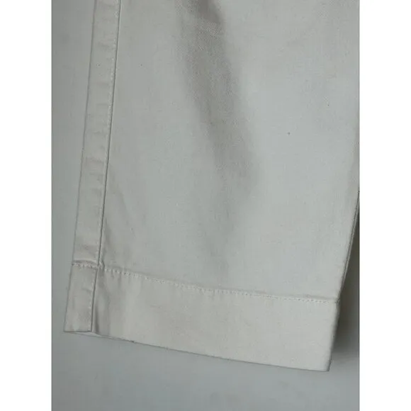 Piazza Sempione Shorts Women Size 4 White Cotton Italian Bermuda Walking Preppy