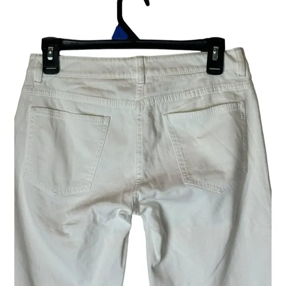 Piazza Sempione Shorts Women Size 4 White Cotton Italian Bermuda Walking Preppy