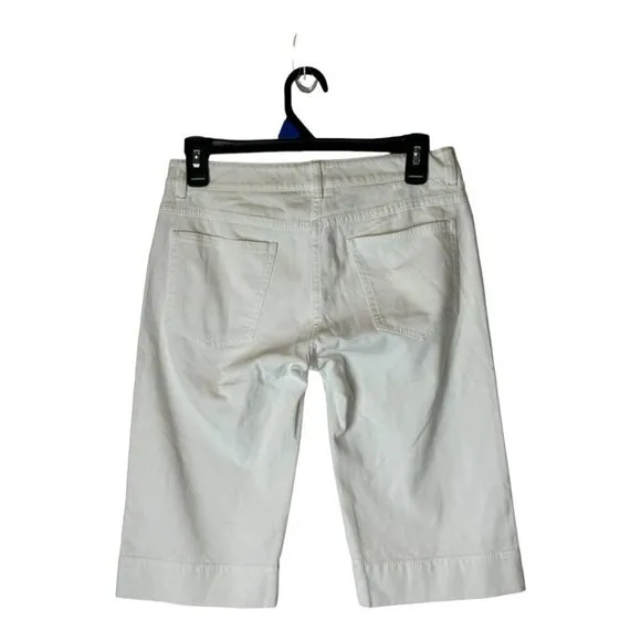 Piazza Sempione Shorts Women Size 4 White Cotton Italian Bermuda Walking Preppy