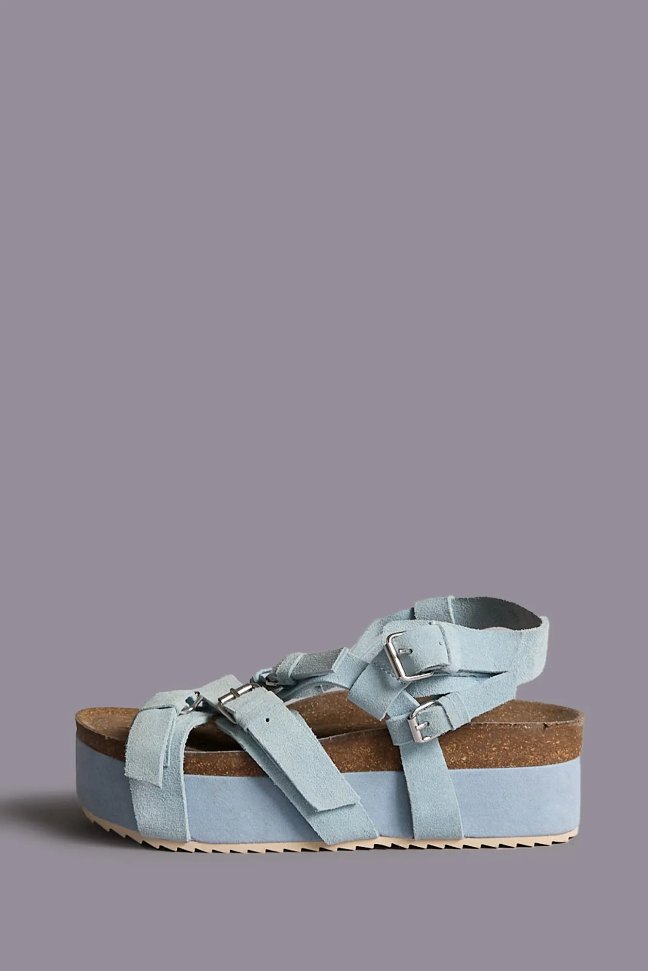 PLATFORM SANDAL - LIGHT BLUE