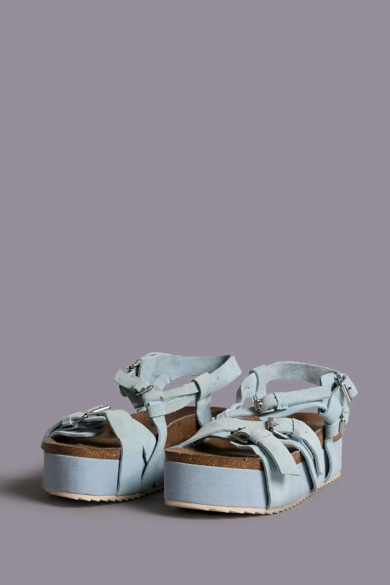 PLATFORM SANDAL - LIGHT BLUE