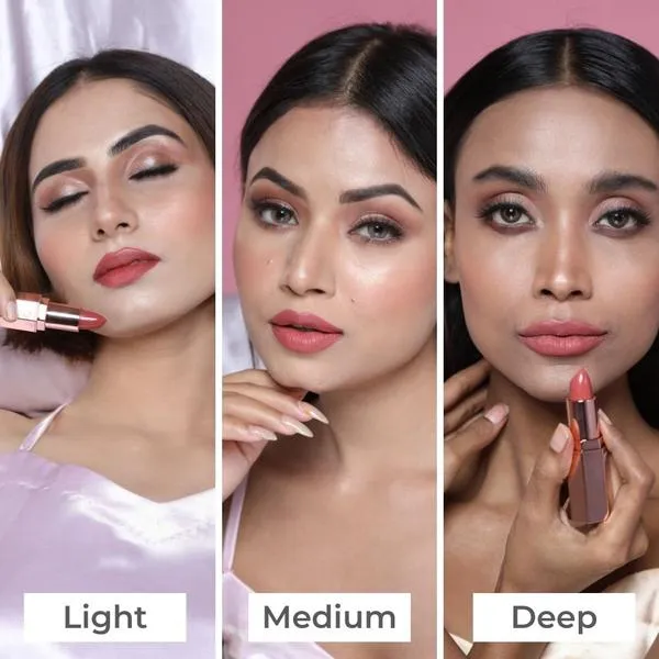 Plush Matte Lipsticks Combo Pack Set of 4 (HIGH TEA   SOIREE   MUAVENING   SHOWBIZ)