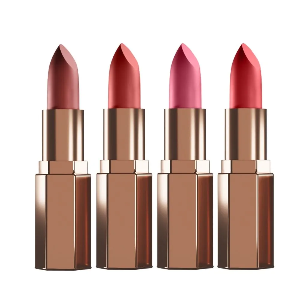 Plush Matte Lipsticks Combo Pack Set of 4 (HIGH TEA   SOIREE   MUAVENING   SHOWBIZ)