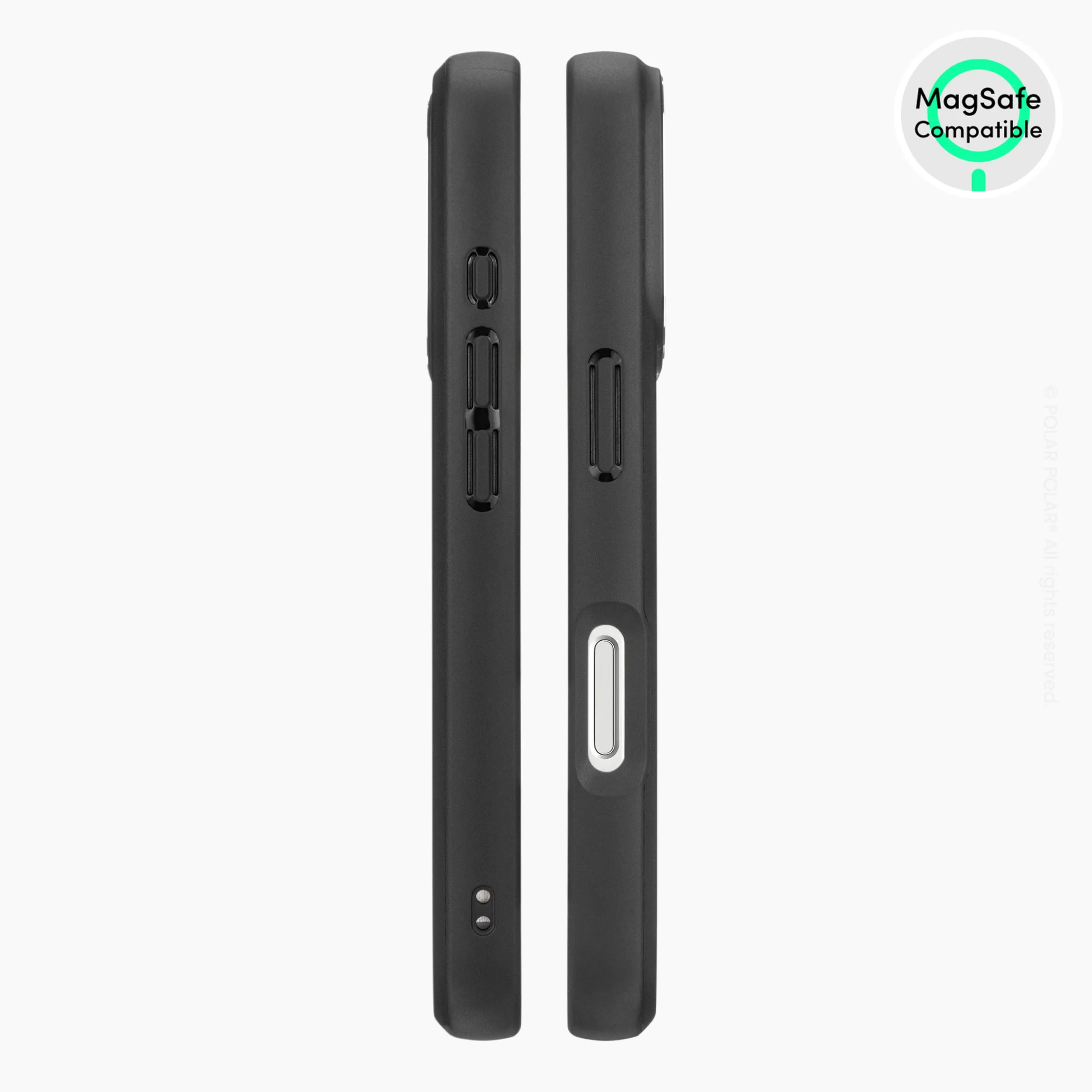 Polar Light - iPhone 16 Plus Frosted Black Bumper MagSafe Case